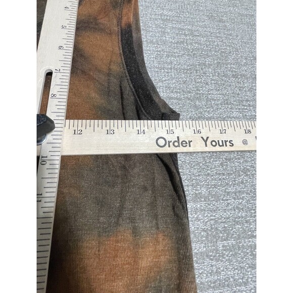 Michael Phillips A-Line Dress Women Medium Short Brown Tie Dye Brown Dress - Picture 8 of 10